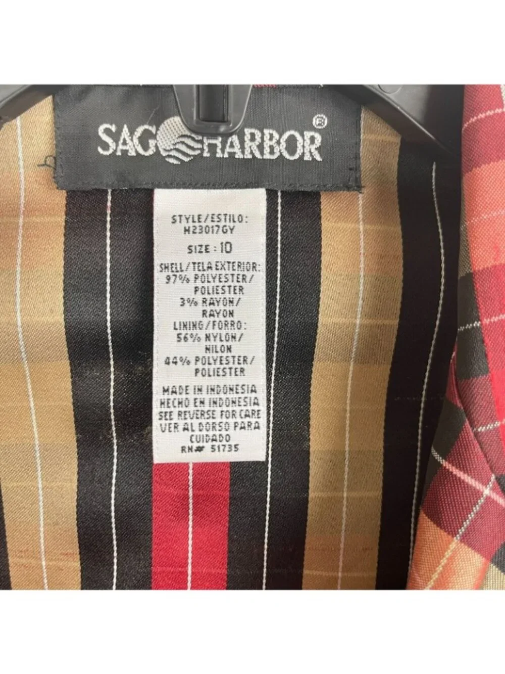 Sag Harbor Women Long Sleeve Button Up Top Blouses Size 10